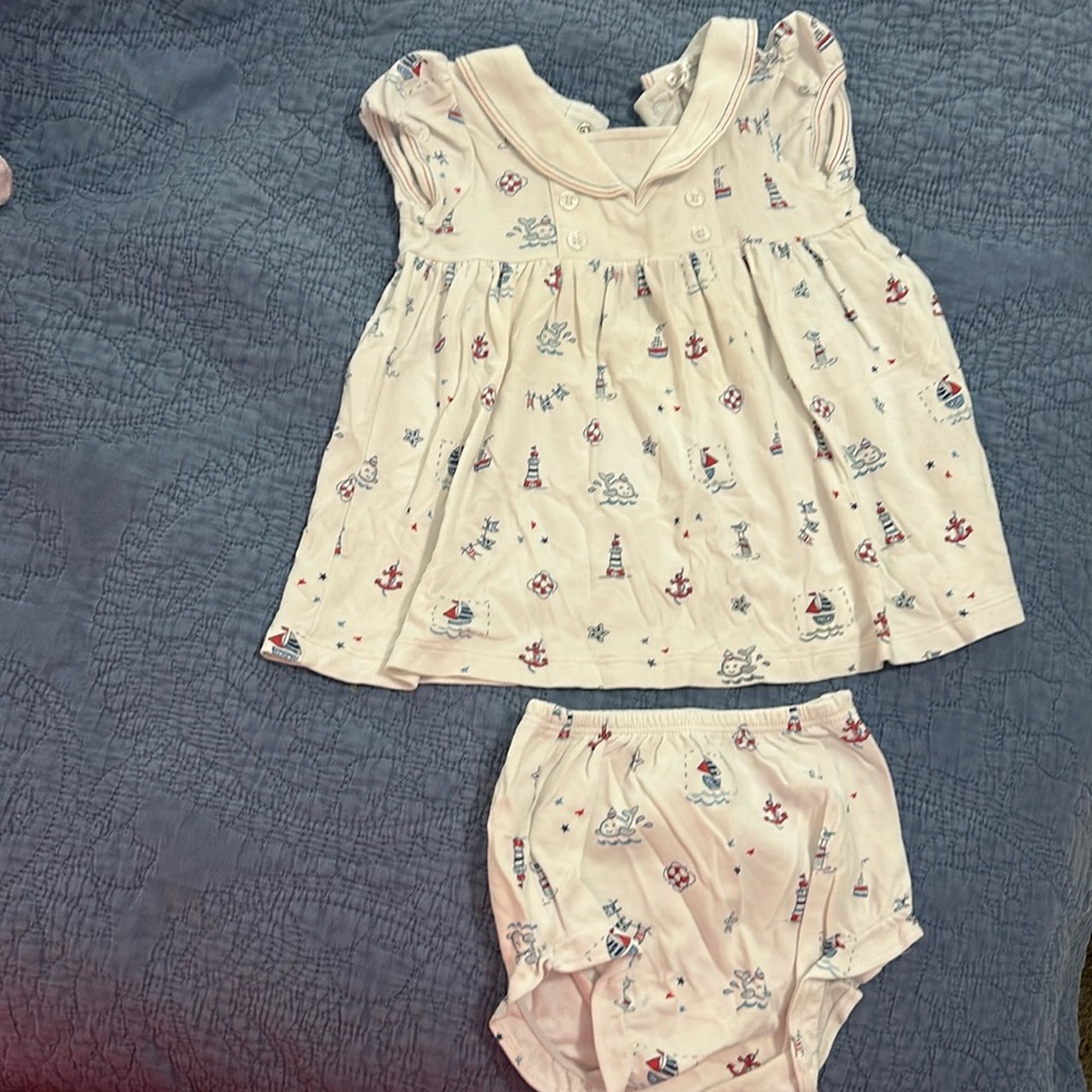 Kissy kissy nautical diaper set